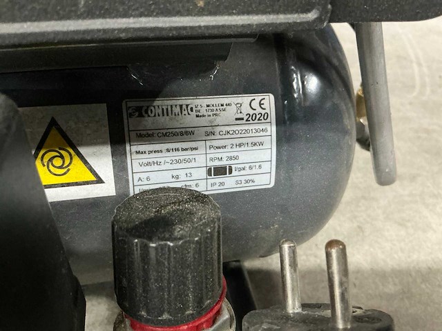 2020 contimac cm250/8/6w luchtcompressor - afbeelding 4 van  4