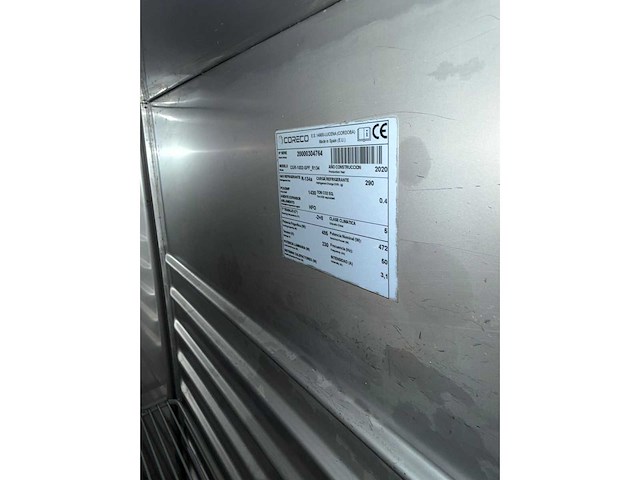 2020 coreco cgr-1002-spf 2-deurs rvs koelkast - afbeelding 4 van  5