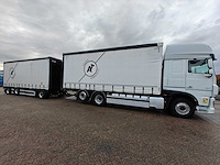 2020 daf xf 530 fan vrachtwagen met renders 3-assige aanhangwagen
