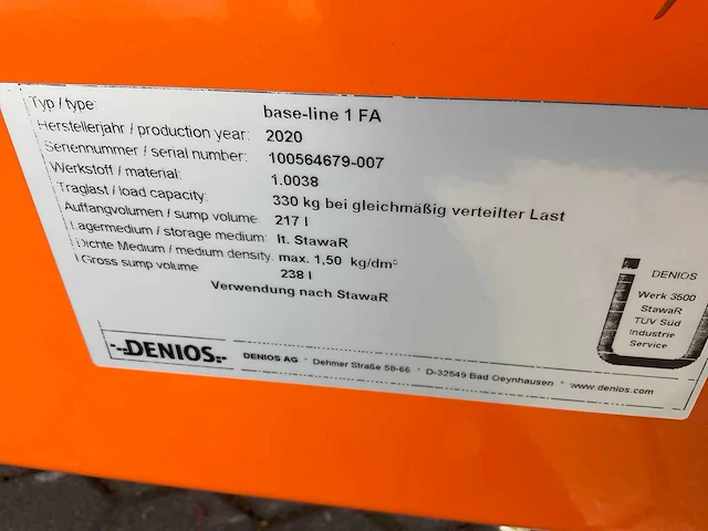 2020 denios base-line olie/accu opvangbak - afbeelding 4 van  4