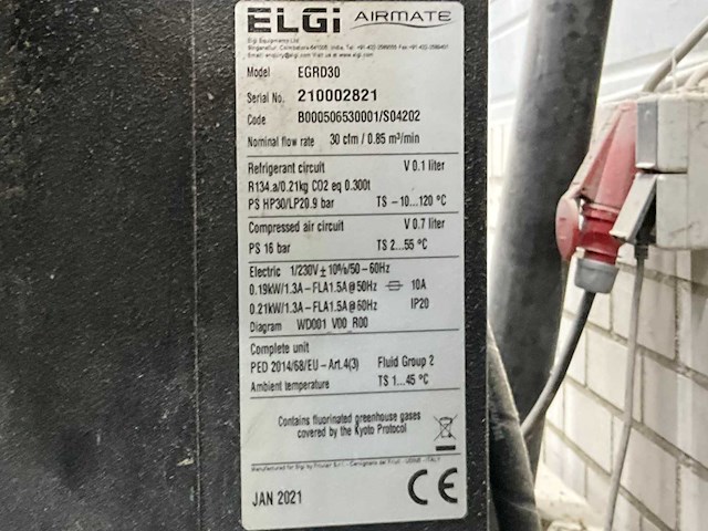 2020 elgi / magnet en 5 / airmate luchtcompressor - afbeelding 6 van  14