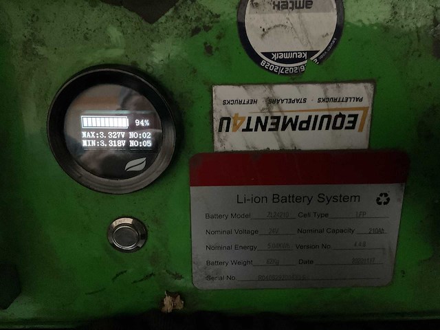 2020 ep rpl201 - elektrische palletwagen li-ion batterij - afbeelding 10 van  11