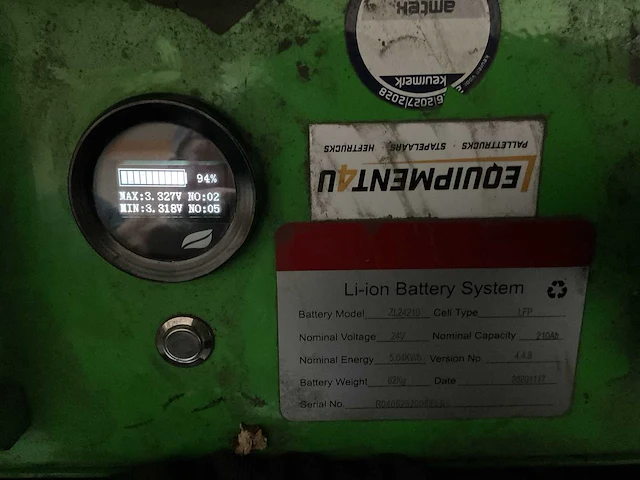 2020 ep rpl201 - elektrische palletwagen li-ion batterij - afbeelding 10 van  11