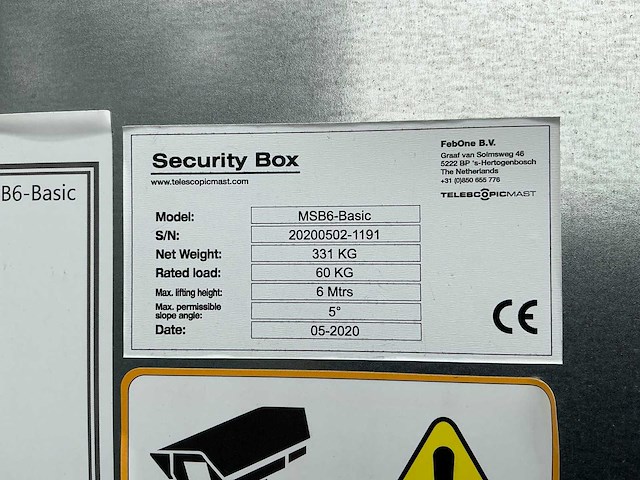2020 febone msb6-basic lichtmast / dummy cameramast - afbeelding 3 van  12