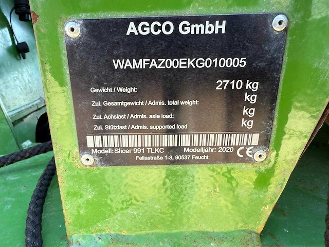 2020 fendt triplo slicer 310 fq kc / slicer 991 tlkc triple maaiconbinatie - afbeelding 15 van  23
