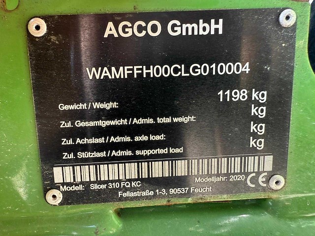 2020 fendt triplo slicer 310 fq kc / slicer 991 tlkc triple maaiconbinatie - afbeelding 9 van  23