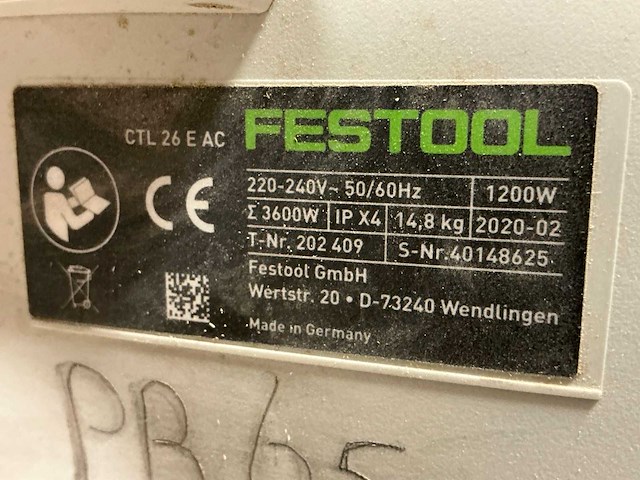 2020 festool ctl26eac industriële stofzuiger - afbeelding 7 van  7