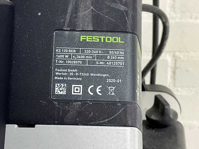 2020 festool ks 120 reb afkortcirkelzaagmachine - afbeelding 8 van  8