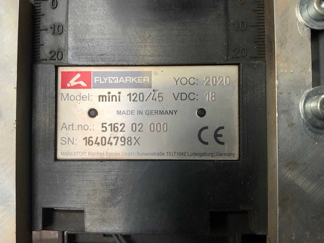 2020 flymarker mini 120/45 naaldmarkeerapparaat - afbeelding 3 van  3