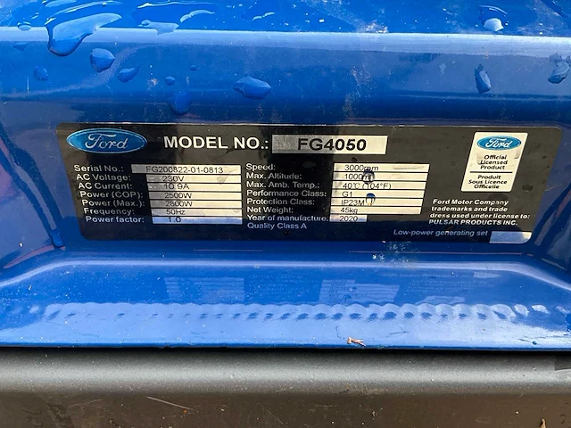 2020 ford fg4050 stroomgenerator - afbeelding 6 van  6