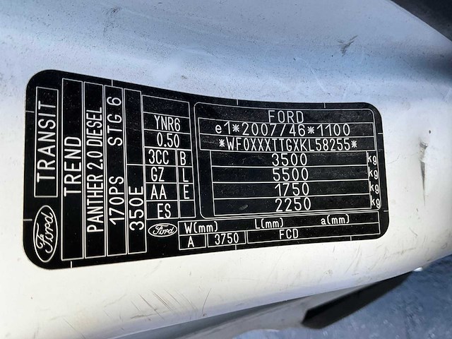 2020 ford transit 350 2.0 tdci bedrijfswagen - afbeelding 27 van  33