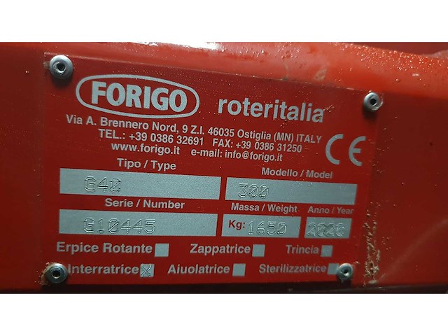 2020 forigo g40 300 rotorkopeg / overtopfrees - afbeelding 6 van  24