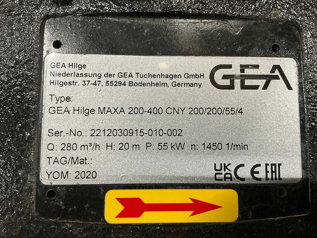 2020 gea hilge maxa 200-400 centrifugaalpomp - afbeelding 9 van  10