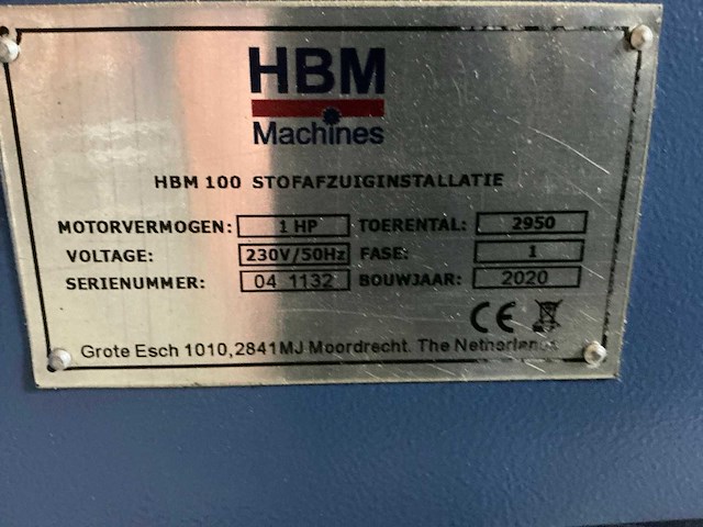 2020 hbm 100 filter afzuiginstallatie - afbeelding 4 van  4
