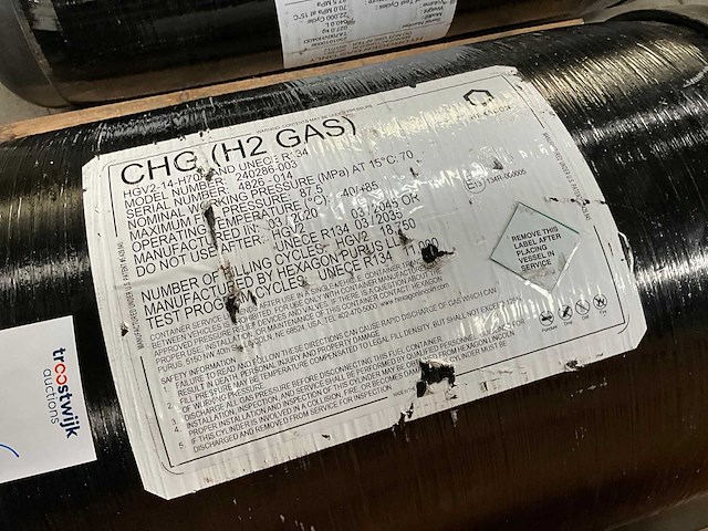 2020 hexagon purus 240286-003 koolstofvezel waterstof tank - afbeelding 4 van  5