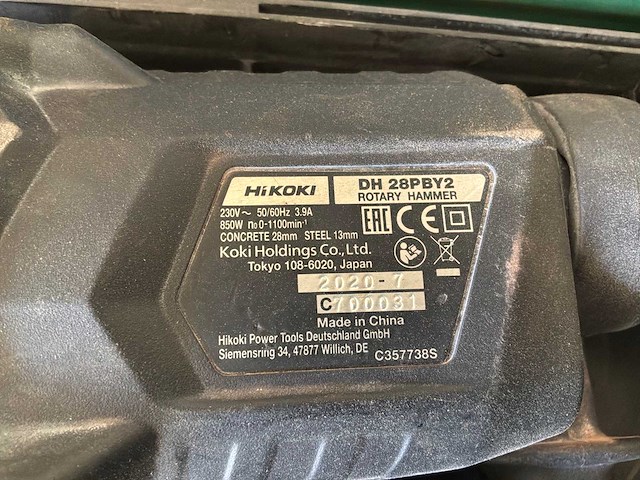 2020 hikoki dh 28pby2 boormachine - afbeelding 3 van  3