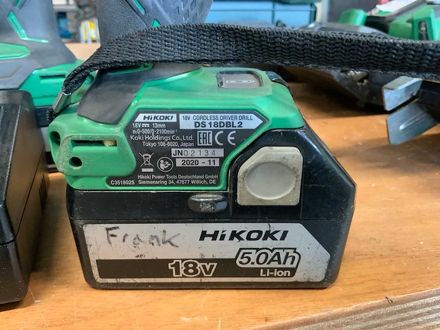 2020 hikoki ds 18dbl2 boormachine (2x) - afbeelding 3 van  4