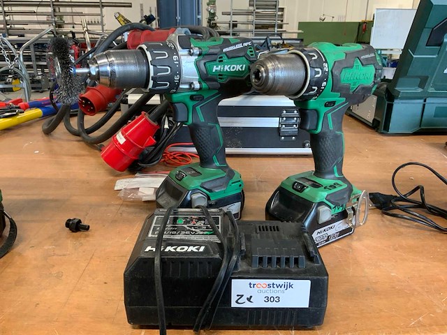 2020 hikoki ds 18dbl2 boormachine (2x) - afbeelding 1 van  7