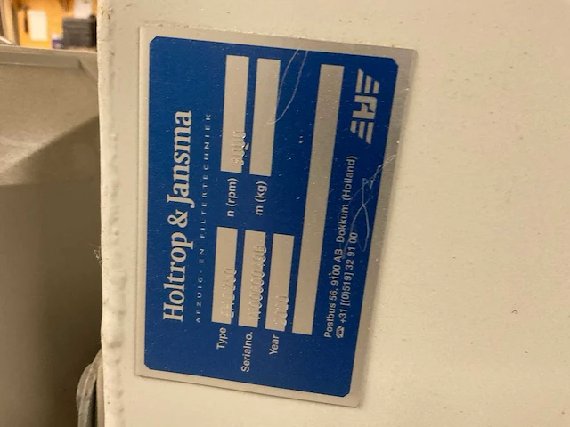 2020 holtrop & jansma ehd250 centrifugaal ventilator - afbeelding 5 van  8