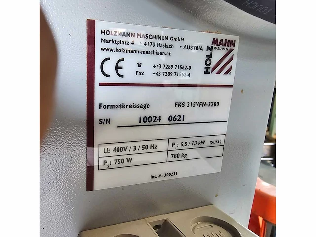 2020 holzmann fks 315vfn-3200 formaatcirkelzaagmachine - afbeelding 5 van  5