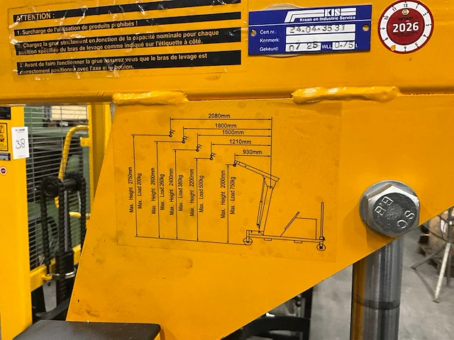 2020 i-lift lh075j werkplaatskraan met contragewicht - afbeelding 8 van  10