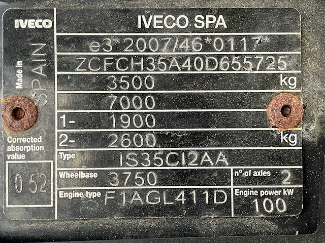 2020 iveco daily 35-140 open bakwagen - afbeelding 16 van  20