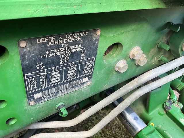 2020 john deere 6155m vierwielaangedreven landbouwtractor - afbeelding 41 van  46