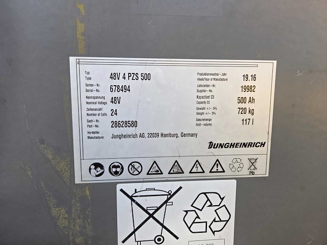 2020 jungheinrich efg 215 1500kg 4427uur vorkheftruck - afbeelding 2 van  10