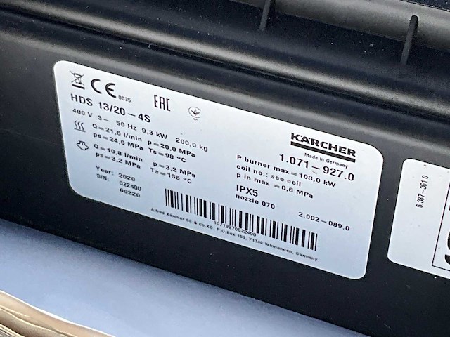 2020 karcher hds 13/20-4s hogedrukreiniger - afbeelding 5 van  13