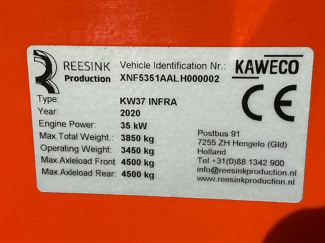 2020 kaweco kw 37 infra shovel - afbeelding 8 van  16