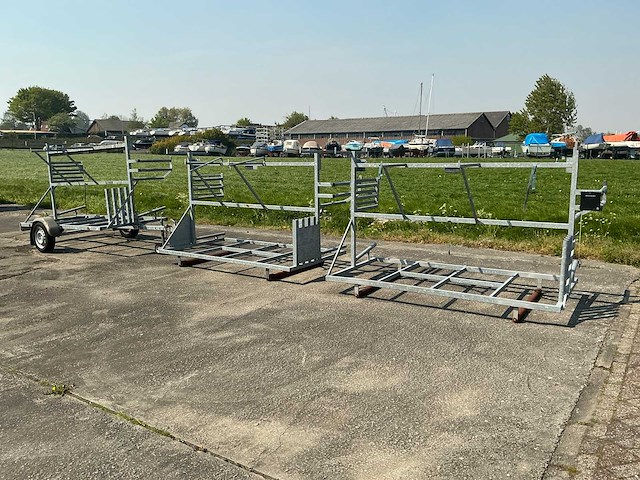2020 kraay steigeraanhanger aanhangwagen + 2 steigerbokken - afbeelding 10 van  27