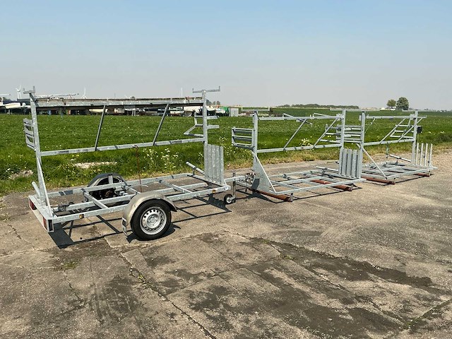 2020 kraay steigeraanhanger aanhangwagen + 2 steigerbokken - afbeelding 1 van  27