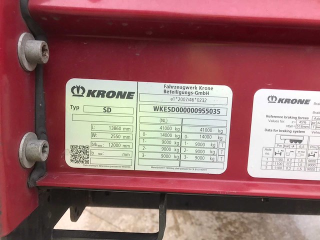 2020 krone sd oplegger - afbeelding 11 van  30