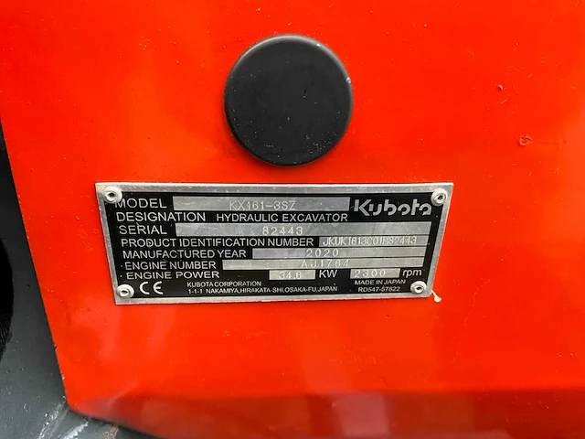2020 kubota kx161-3 midigraafmachine - afbeelding 23 van  32