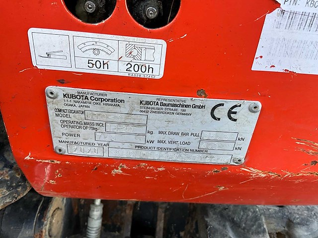 2020 kubota u10-3 minigraafmachine - afbeelding 16 van  28