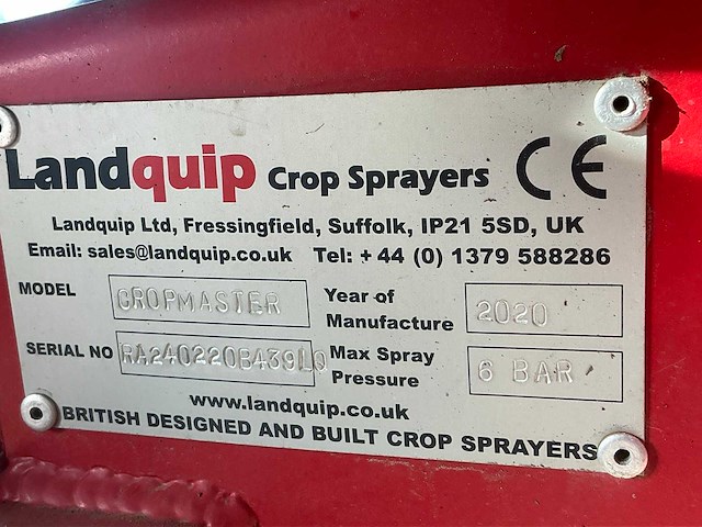 2020 landquip cropmaster 1624 veldspuit - afbeelding 28 van  31