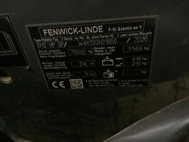 2020 linde d12 hp sp meerijstapelaar - afbeelding 4 van  12