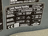 2020 linde e 70 vorkheftruck - afbeelding 17 van  24