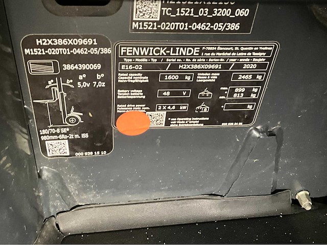 2020 linde e16-02 1600 kg 2864uur vorkheftruck - afbeelding 17 van  18
