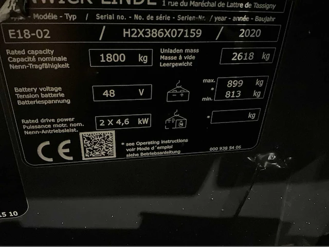 2020 linde e18-02 1800kg vorkheftruck - afbeelding 11 van  19