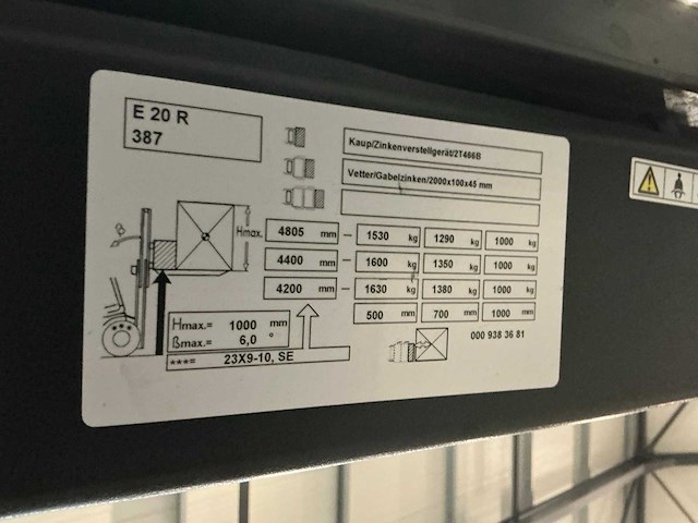 2020 linde e20 roadster vorkheftruck - afbeelding 14 van  28