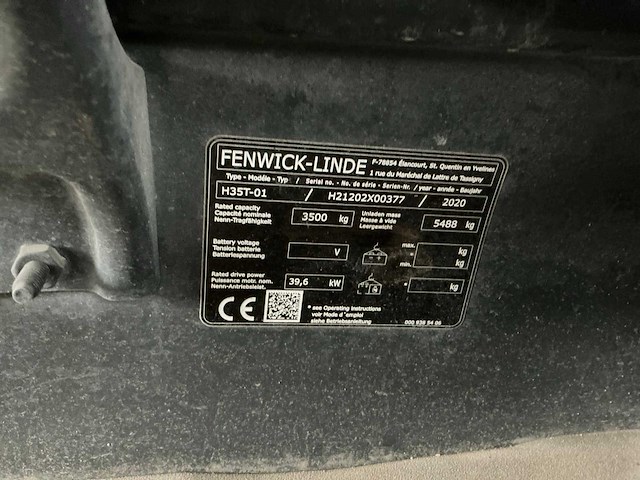 2020 linde h35t-01 evo vorkheftruck - afbeelding 30 van  36