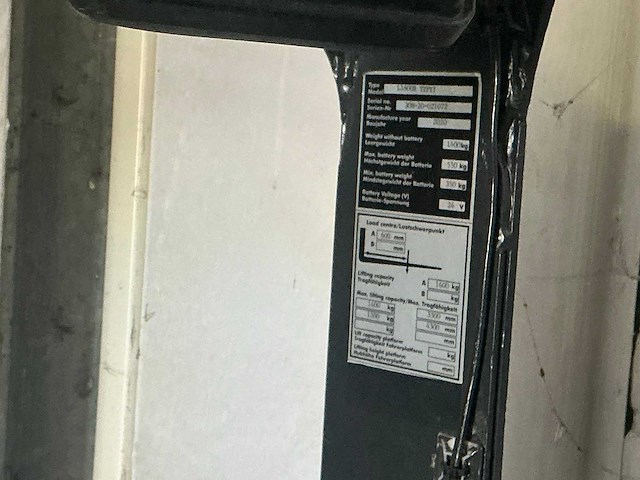 2020 linde l1600r reach truck - afbeelding 8 van  16