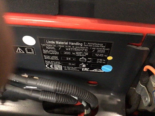 2020 linde n20xl stapelaar - afbeelding 11 van  11