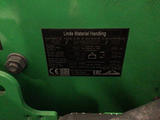 2020 linde p50c industriële trekker - afbeelding 5 van  5