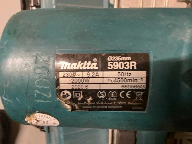2020 makita 5903rk afkortcirkelzaagmachine - afbeelding 3 van  4