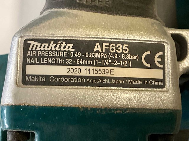 2020 makita af635 pneumatische tacker - afbeelding 3 van  5