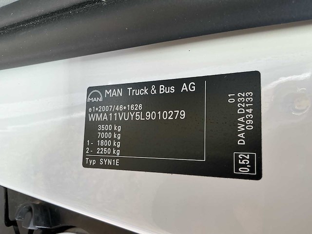 2020 man tge 35 2.0 std hoog el bedrijfswagen - afbeelding 32 van  36