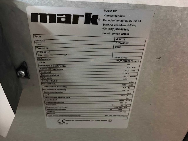 2020 mark gsx75 gas kachel - afbeelding 5 van  5