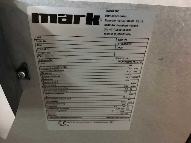 2020 mark gsx75 gas kachel - afbeelding 5 van  5